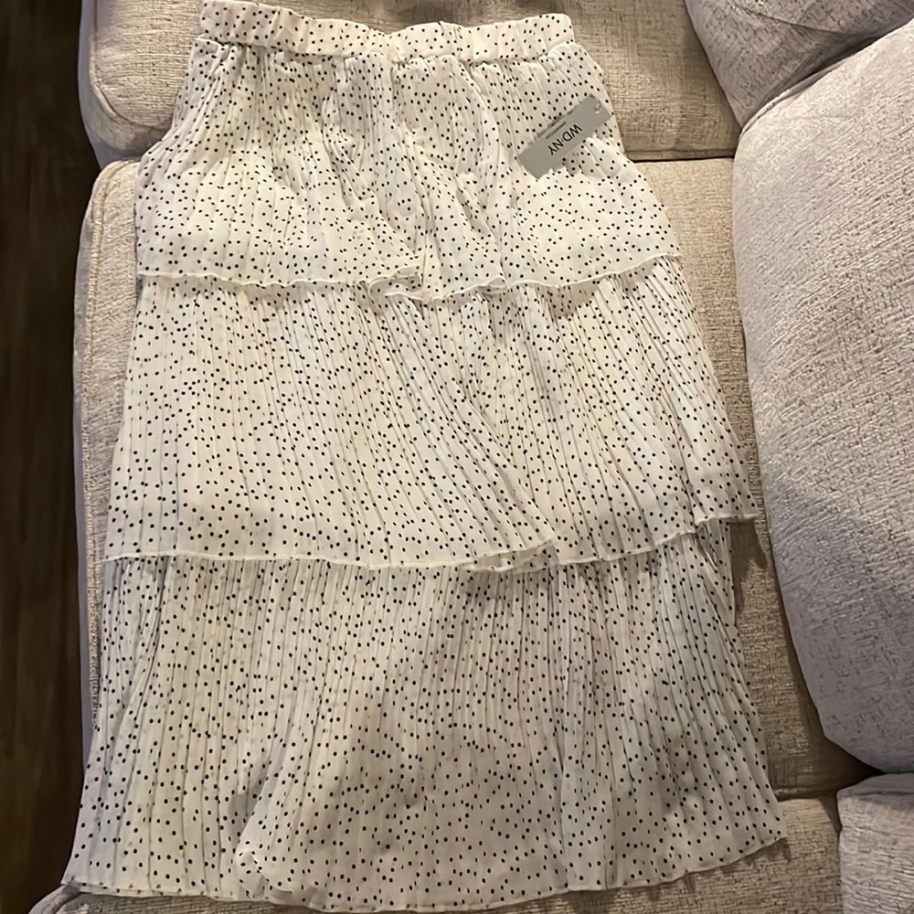 Dotted midi skirt